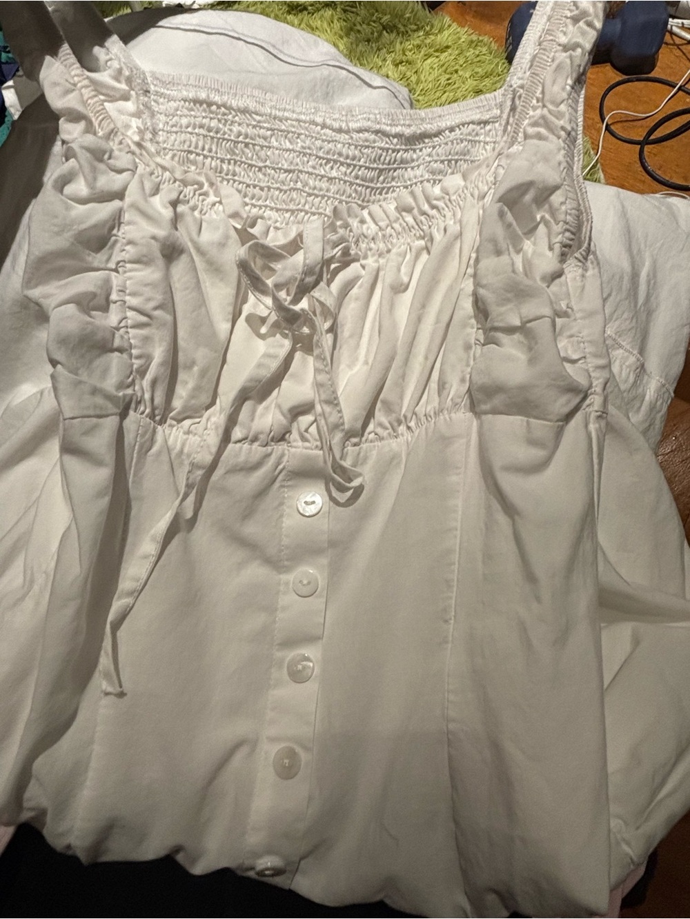 White Tiered Maxi Dress with Ruffled Bodice